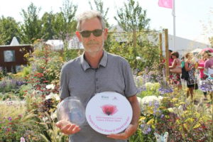 Steve Dimmock People's Choice winner at Hampton Court Flower Show 2018 for the RNIB Community Garden